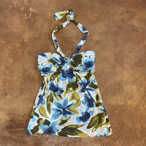 Tommy Bahama blue and green halter top